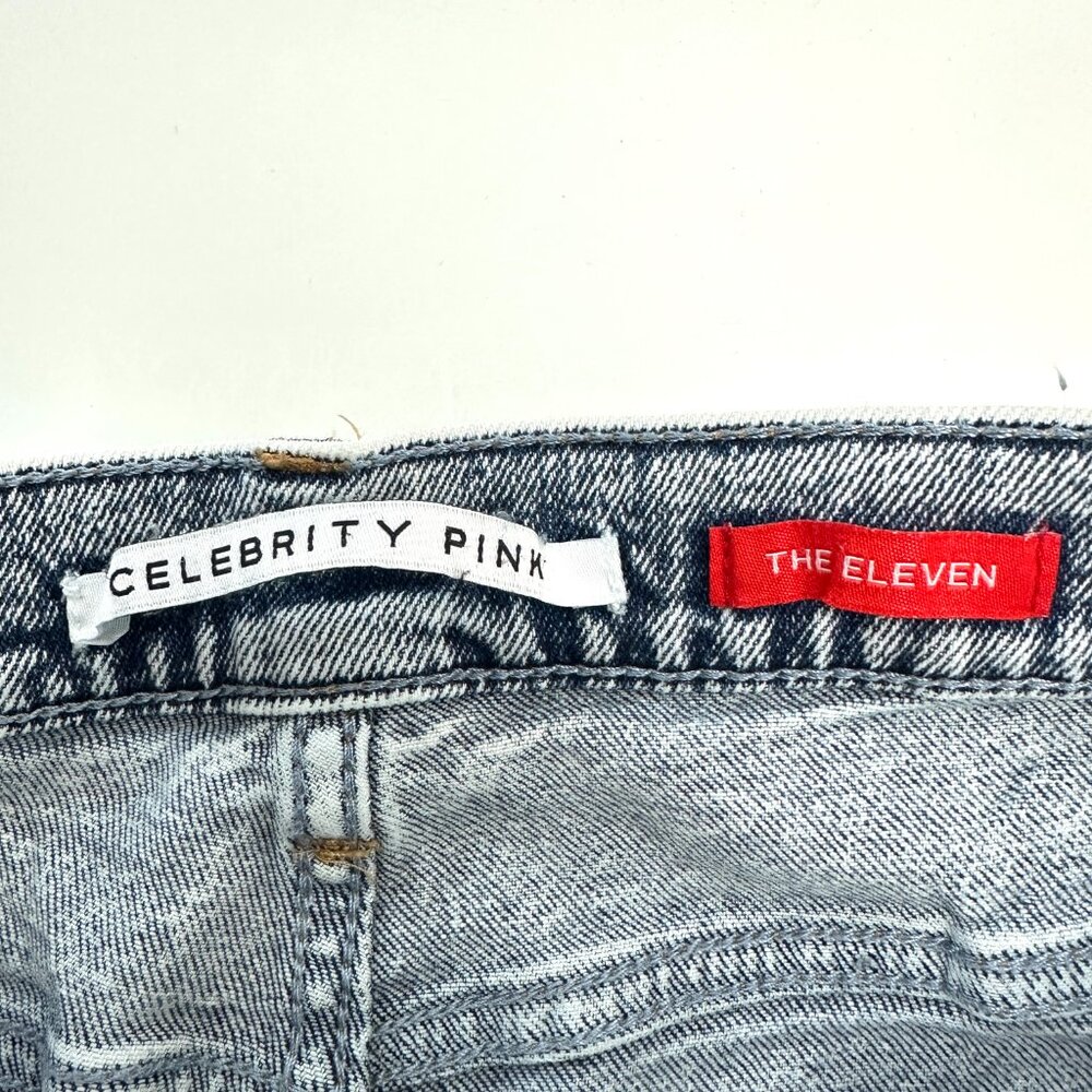 Celebrity Pink The Eleven Distressed‎ Straight Women's size 9 Blue Denim Jeans - Picture 3 of 5